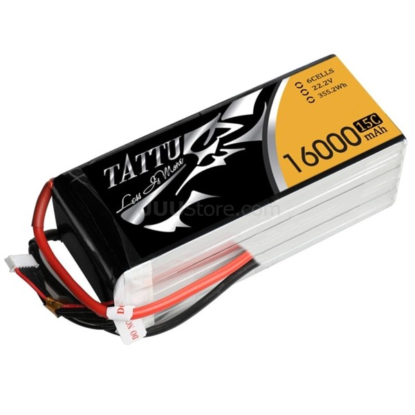 Tattu Battery 4s-6s 35c 25c 6600mah 10000mah 12000mah 16000mah 2200mah Lithium Rc Battery for Uav Airplane